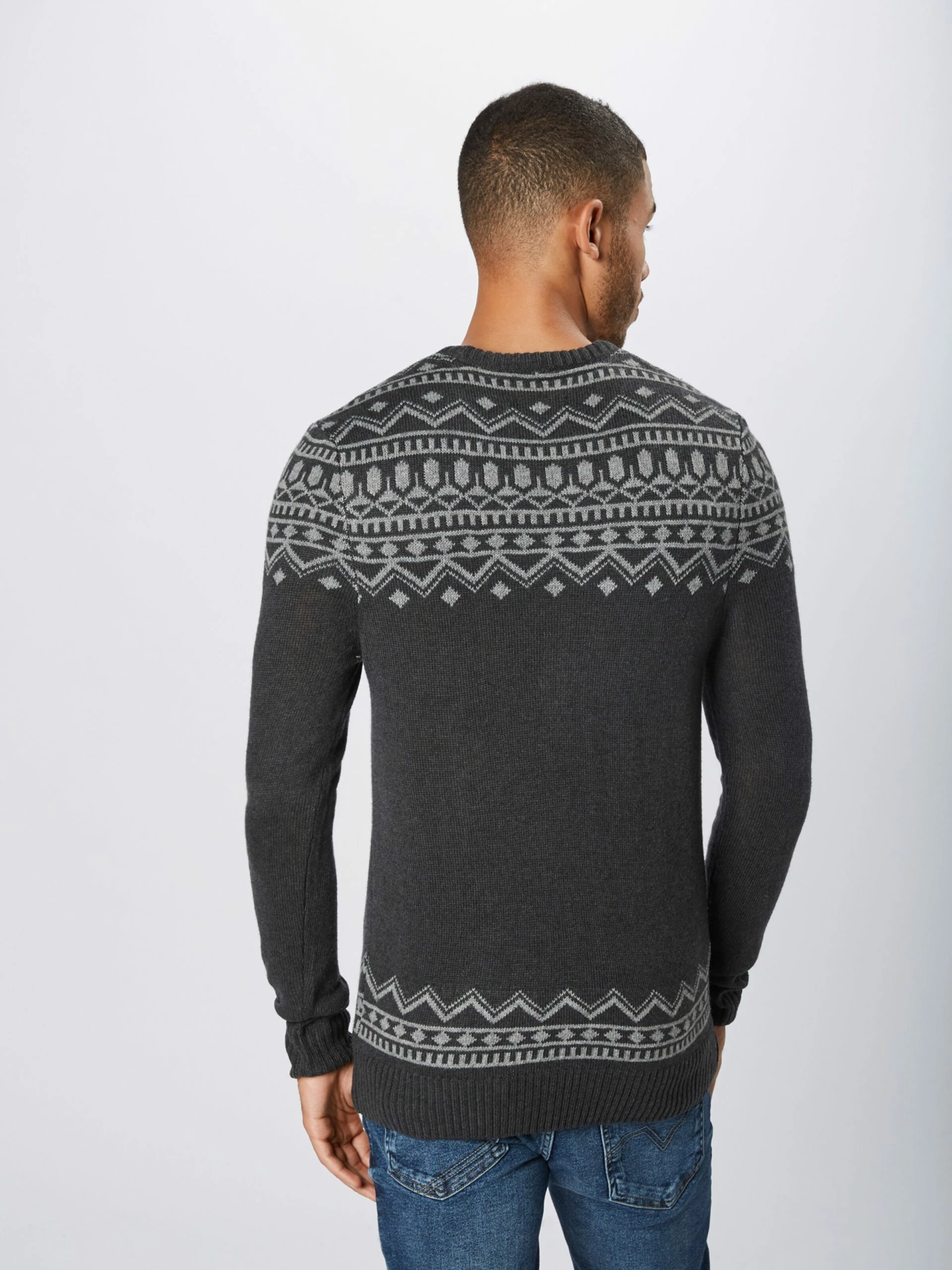 Blend Crewneck Truien Trui Knit Pullover Heren Antraciet / Grijs Gemêleerd 6 Blend Crewneck Truien Trui Knit Pullover Heren Antraciet / Grijs Gemêleerd - Afbeelding 4