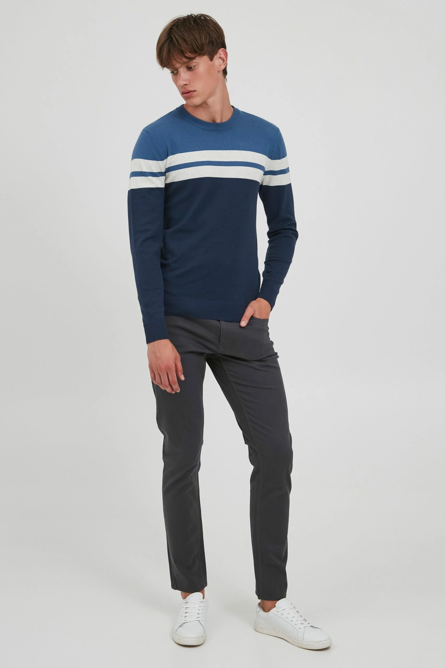 Blend Crewneck Truien Trui Narius Heren Blauw 5 Blend Crewneck Truien Trui Narius Heren Blauw - Afbeelding 3