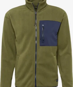 Blend Fleece Jassen Fleece Jas Heren Olijfgroen