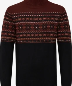 Blend Coltruien Trui TJESSE Heren Donkerrood / Zwart