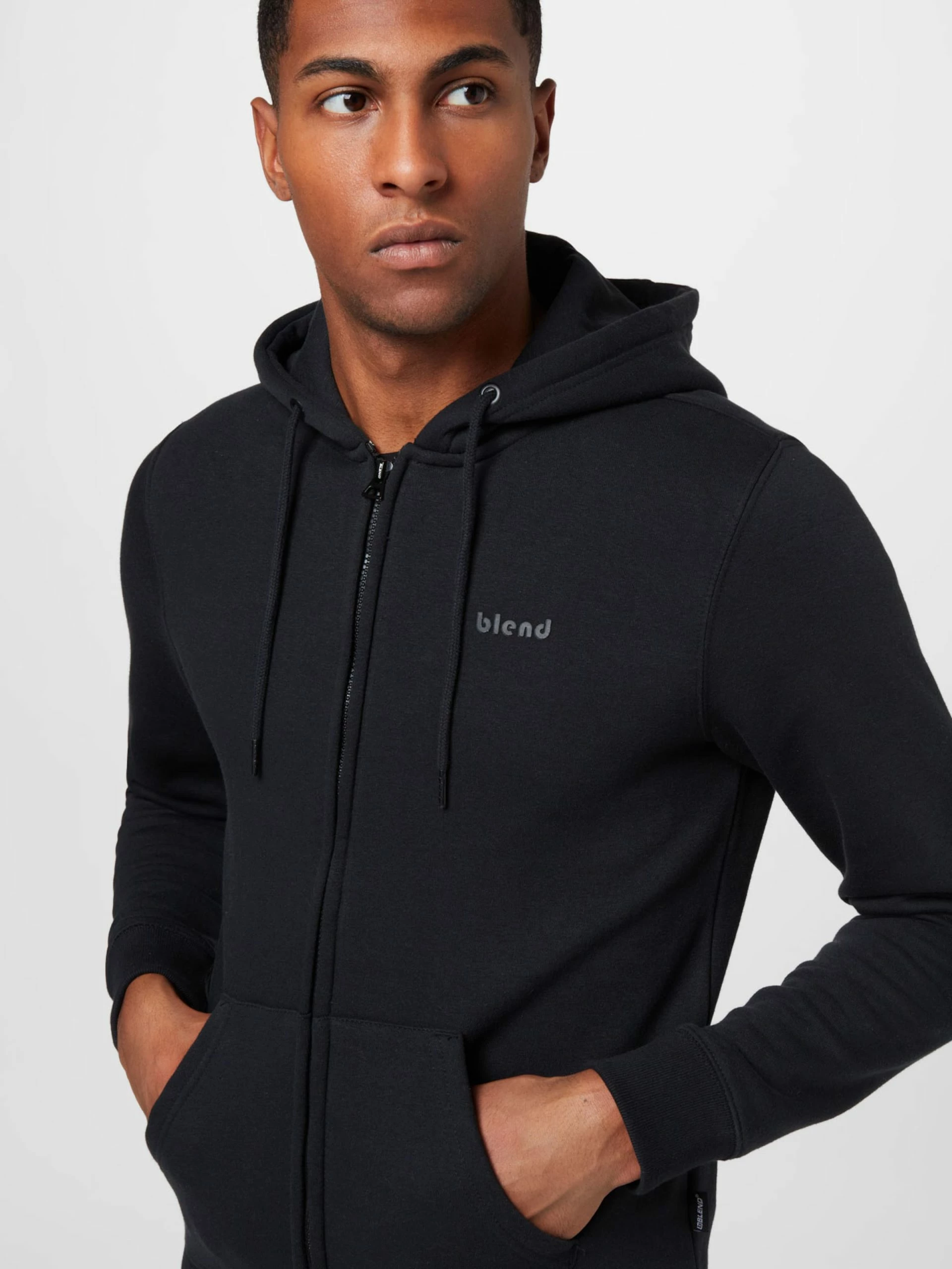 Blend Sweatvesten Met Capuchon Sweatvest Downton Heren Zwart 4 Blend Sweatvesten Met Capuchon Sweatvest Downton Heren Zwart - Afbeelding 2