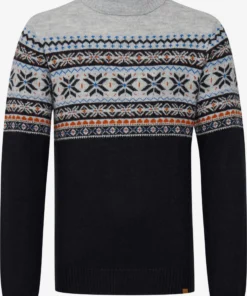 Blend Coltruien Trui TJESSE Heren Navy / Donkerblauw / Grijs