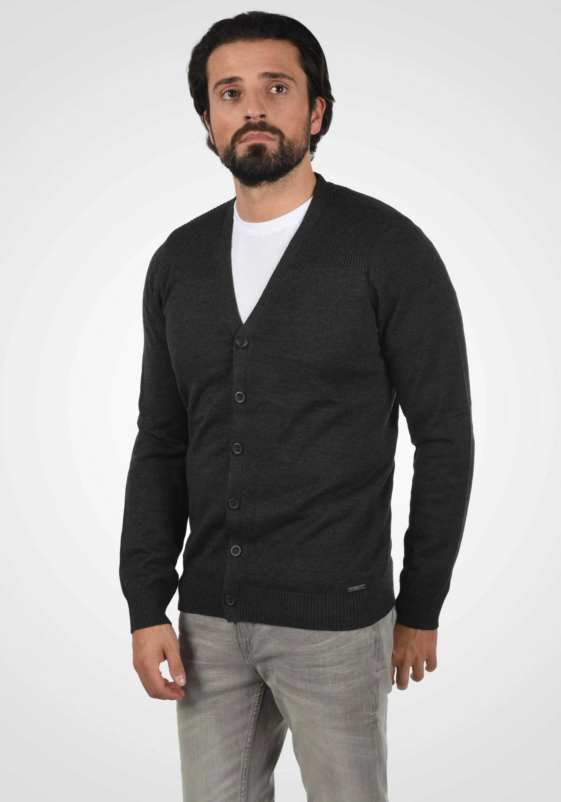 Blend Vesten Gebreid Vest Caden Heren Grijs 4 Blend Vesten Gebreid Vest Caden Heren Grijs - Afbeelding 2