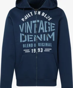 Blend Sweatvesten Met Capuchon Sweatvest Heren Navy / Lichtblauw