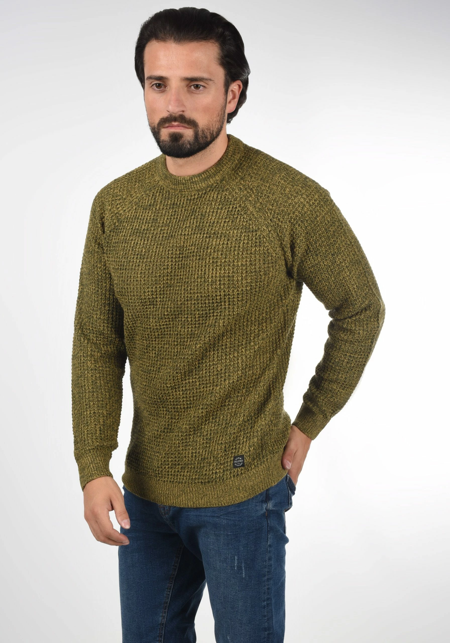 Blend Crewneck Truien Trui Carrizal Heren Olijfgroen 4 Blend Crewneck Truien Trui Carrizal Heren Olijfgroen - Afbeelding 2
