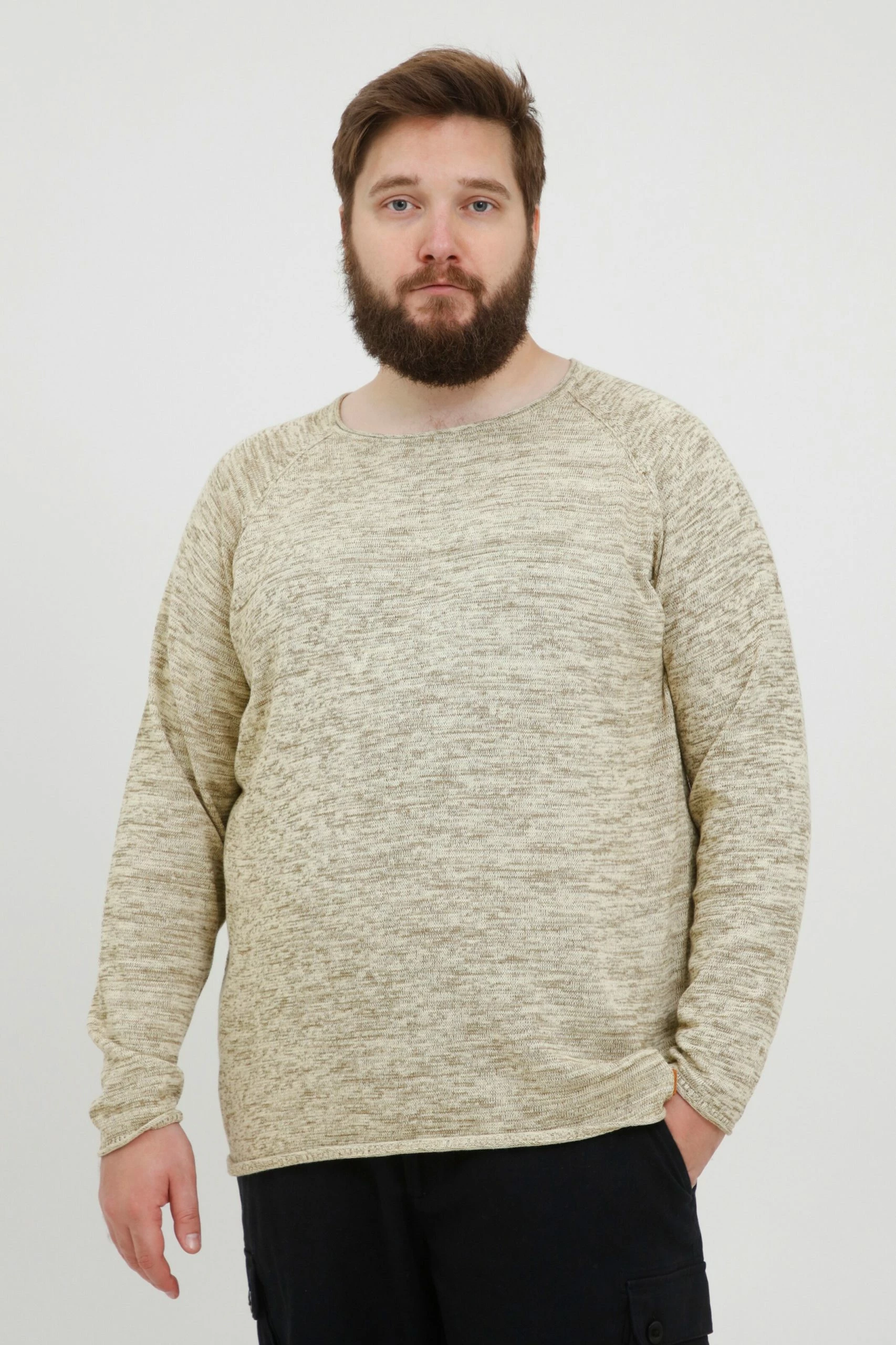 Crewneck Truien Trui BT DAN Heren Beige 4 Crewneck Truien Trui BT DAN Heren Beige - Afbeelding 2