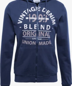 Blend Sweatvesten Met Capuchon Sweatvest Heren Donkerblauw