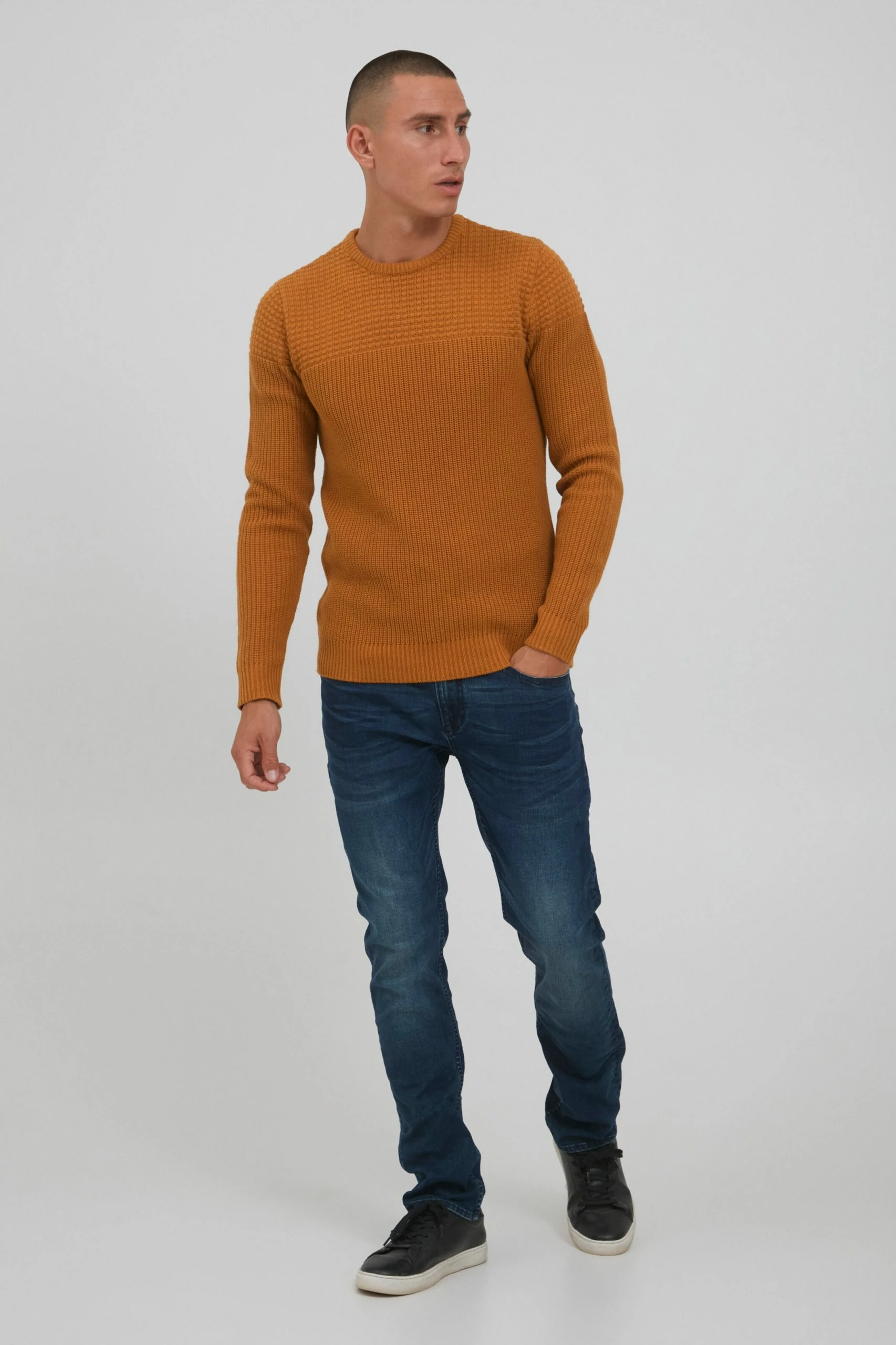 Blend Crewneck Truien Trui Tafari Heren Donkeroranje 5 Blend Crewneck Truien Trui Tafari Heren Donkeroranje - Afbeelding 3