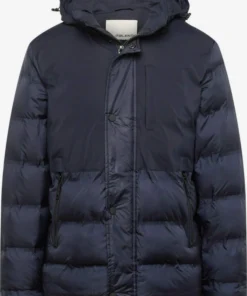 Blend Winterjassen Winterjas Heren Navy