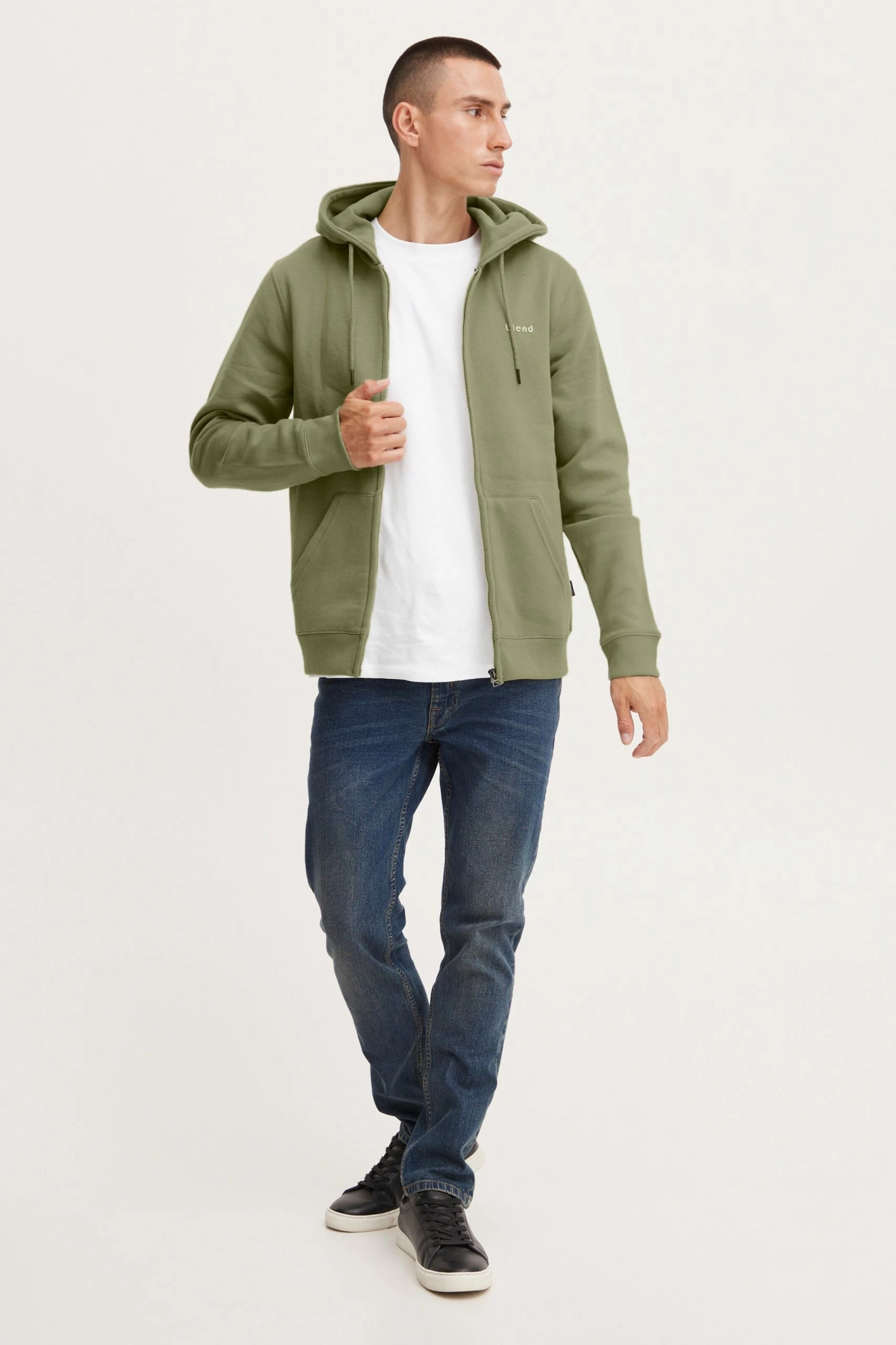 Blend Sweatvesten Met Capuchon Sweatvest Heren Groen 5 Blend Sweatvesten Met Capuchon Sweatvest Heren Groen - Afbeelding 3