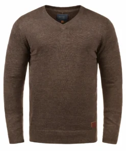 Blend V-hals Truien Trui Lasse Heren Bruin