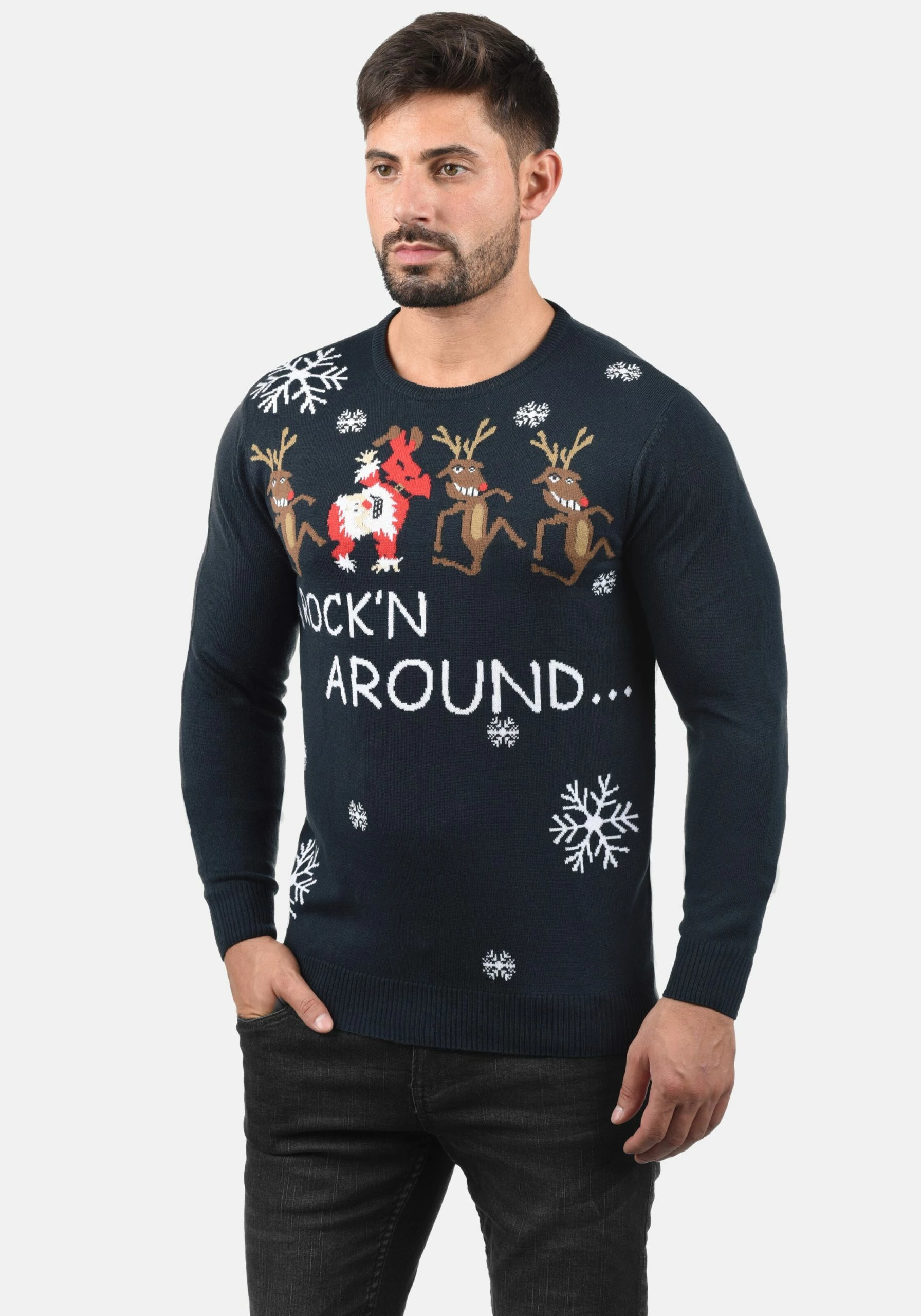 Blend Crewneck Truien Trui Rudolph Heren Blauw 4 Blend Crewneck Truien Trui Rudolph Heren Blauw - Afbeelding 2