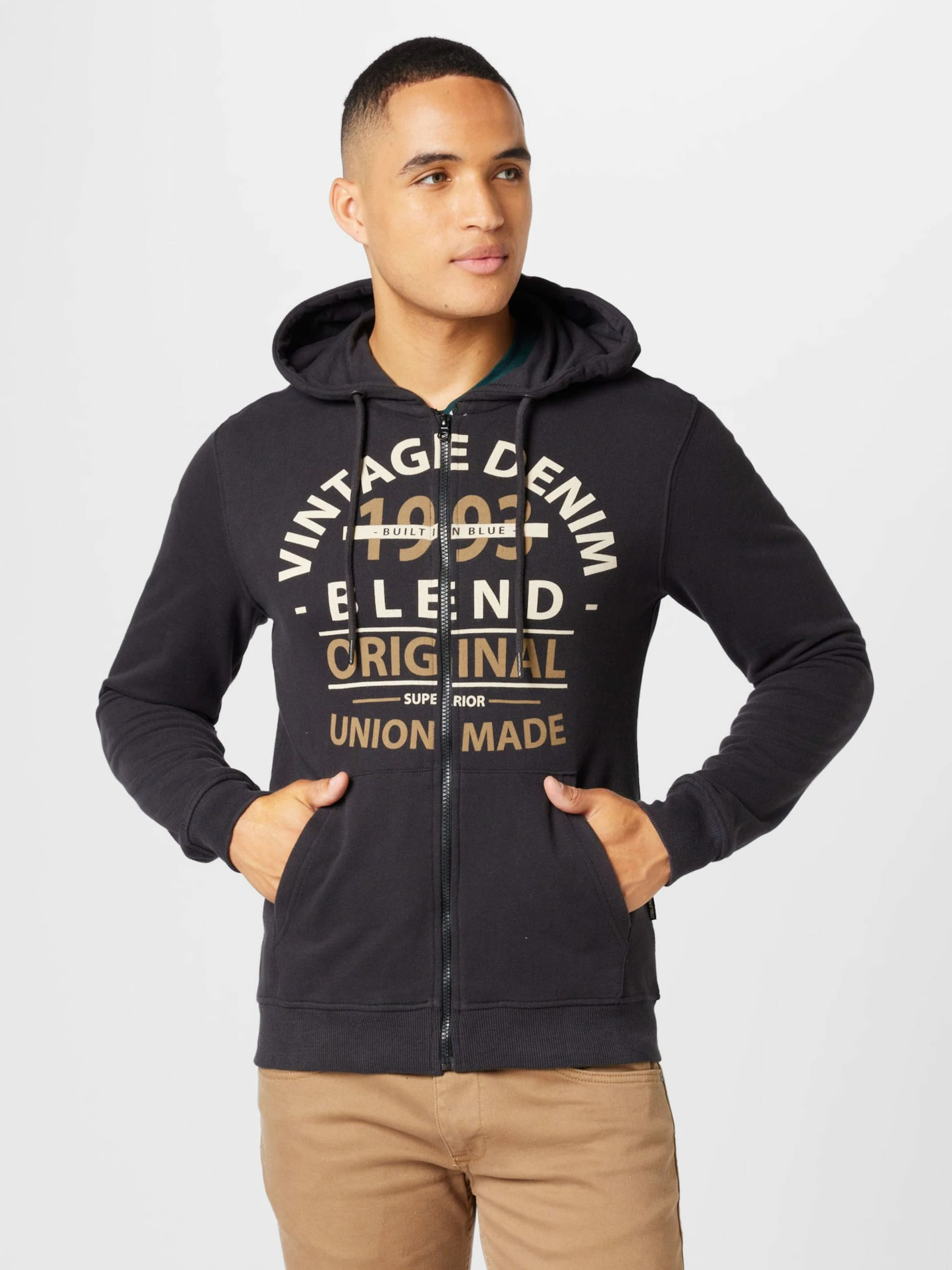 Blend Sweatvesten Met Capuchon Sweatvest Heren Zwart 5 Blend Sweatvesten Met Capuchon Sweatvest Heren Zwart - Afbeelding 3