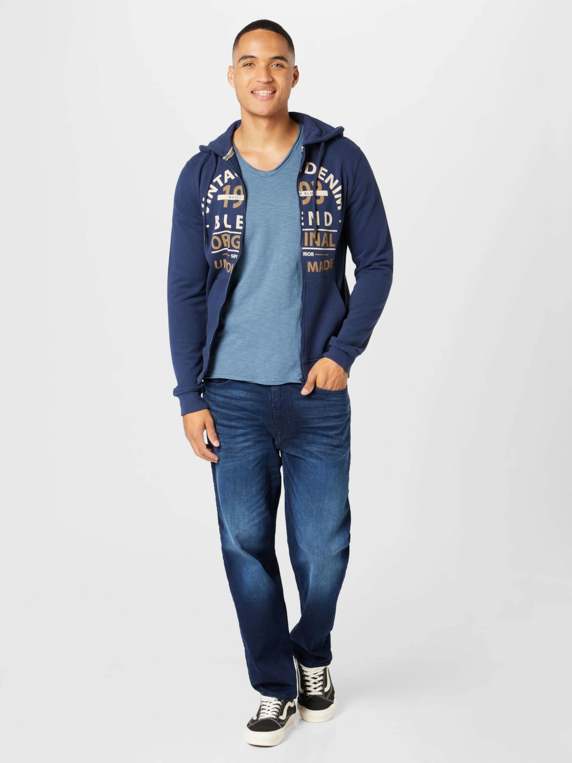 Blend Sweatvesten Met Capuchon Sweatvest Heren Donkerblauw 7 Blend Sweatvesten Met Capuchon Sweatvest Heren Donkerblauw - Afbeelding 5