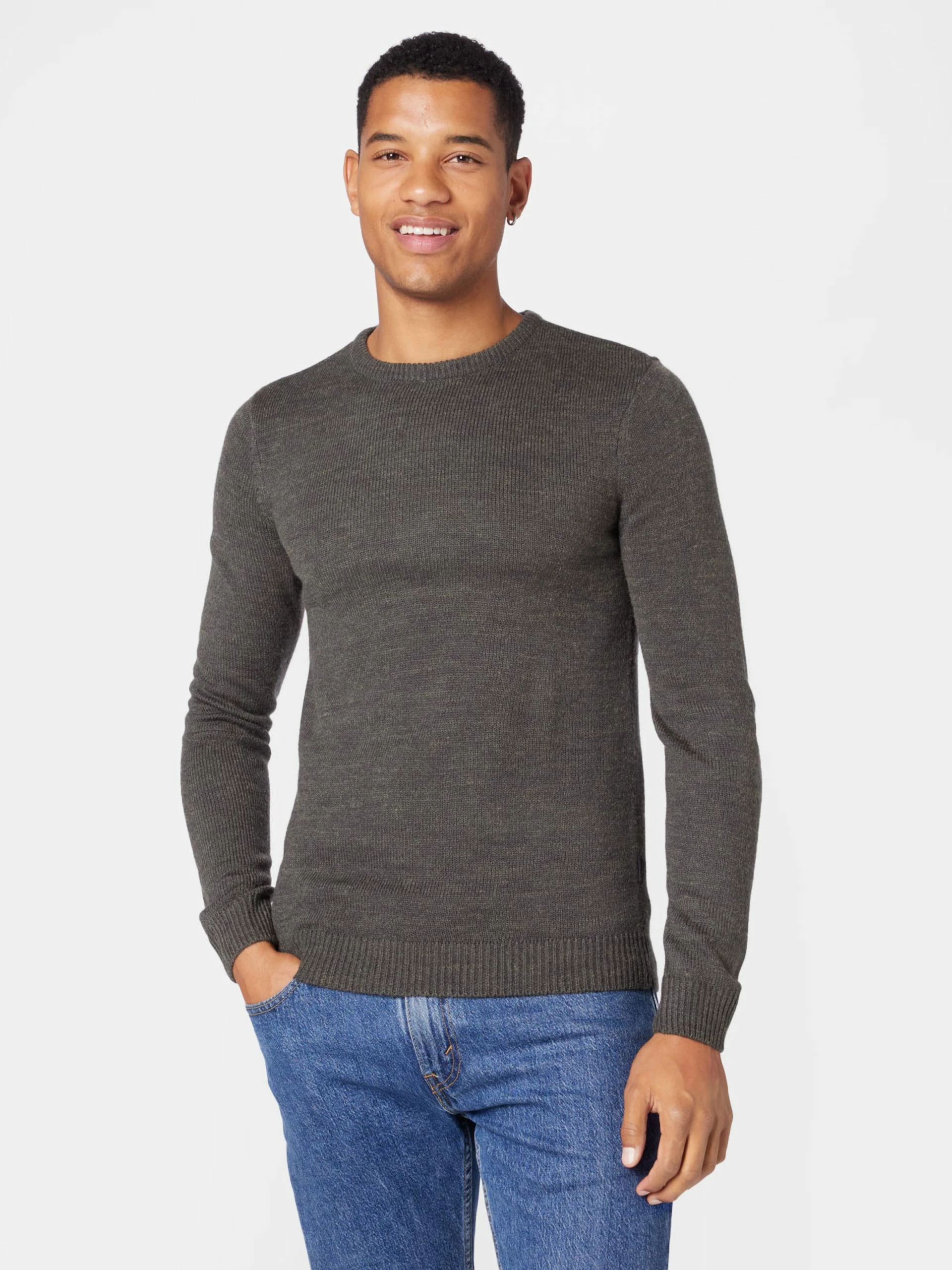 Blend Crewneck Truien Trui Heren Kaki 4 Blend Crewneck Truien Trui Heren Kaki - Afbeelding 2