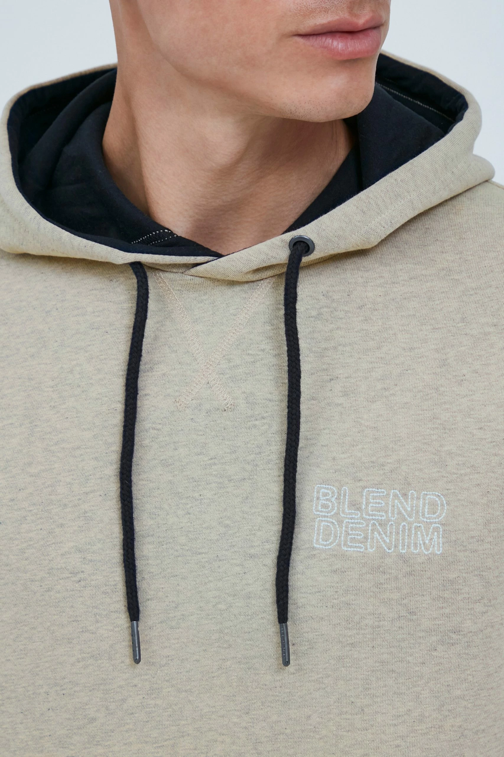 Blend Hoodies Sweatshirt HARRISON Heren Beige / Grijs 7 Blend Hoodies Sweatshirt HARRISON Heren Beige / Grijs - Afbeelding 5
