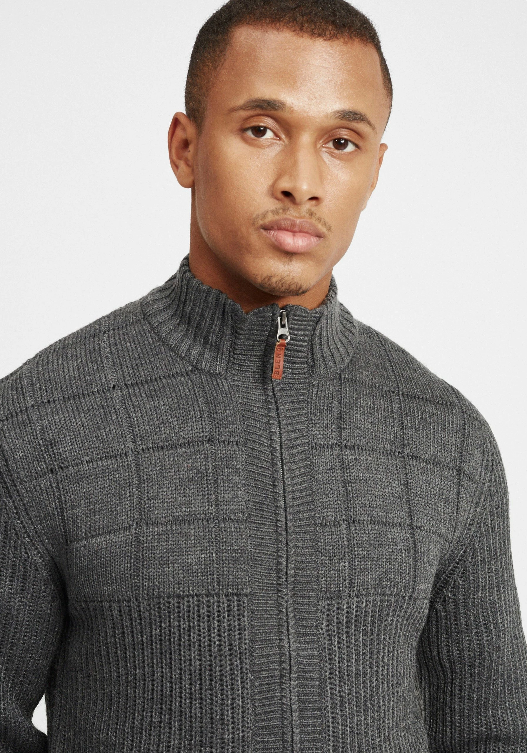 Blend Vesten Gebreid Vest Heren Grijs 7 Blend Vesten Gebreid Vest Heren Grijs - Afbeelding 5