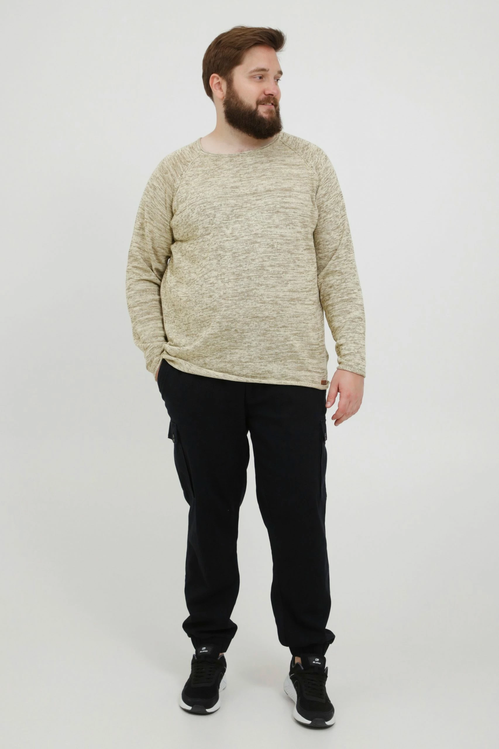 Crewneck Truien Trui BT DAN Heren Beige 5 Crewneck Truien Trui BT DAN Heren Beige - Afbeelding 3